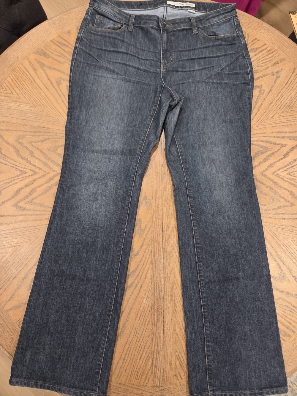 DKNY Jeans Soho Bootcut Women Size 16W Dark Wash Indie Sleaze Denim Y2K Flared